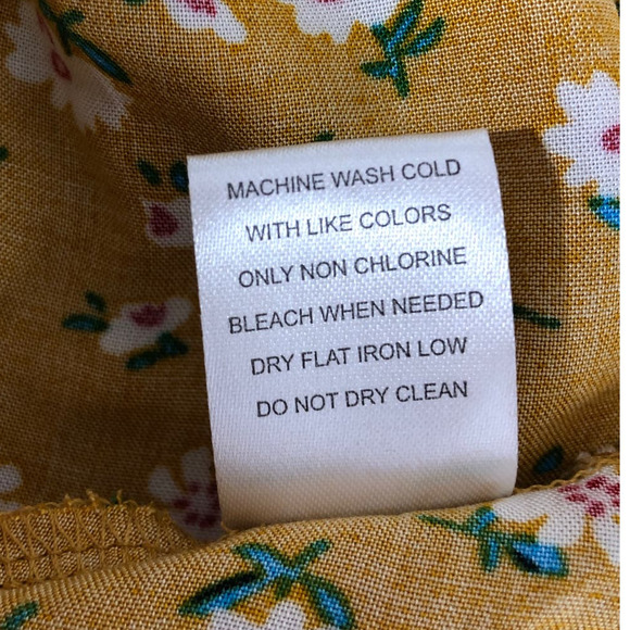 California Bay Co Floral Dress Hi Lo Hem Midi Yellow NWT Sz XL - Picture 8 of 9